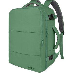Taygeer Green Color for Women Men, TSA Approved Carry On Backpack with USB